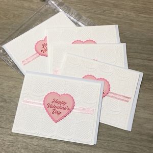 Pack of five Handmade Valentine cards